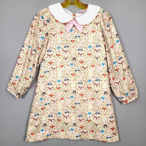 Smockingbird Girls Fall Boutique Dress Size 10 Woodland Forest Long Sleeve